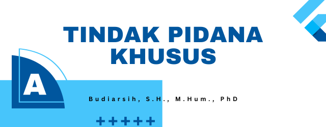 Course Image 13120152 -  TINDAK PIDANA KHUSUS - A