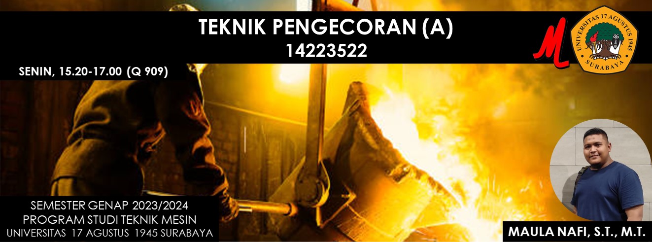 Course Image 14223522 -  TEKNIK PENGECORAN - A