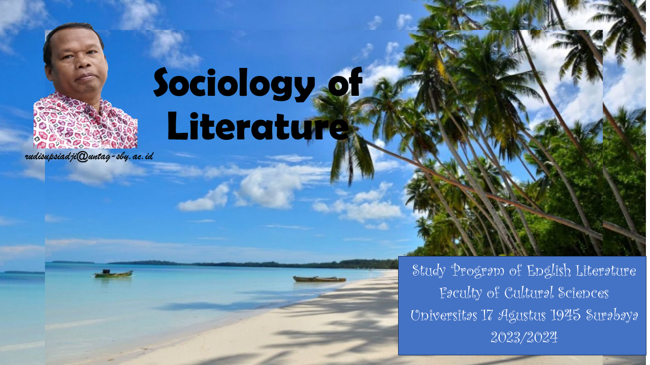 Course Image 16122202 -  SOCIOLOGY OF LITERATURE - A